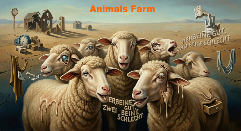 Vier Beine gut - Zwei Beine schlecht - Huxley - Farm der Tiere